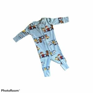 Hanna Andersson Pajamas Body Suit Zip up Charlie Brown, Peanuts Size 0-3M